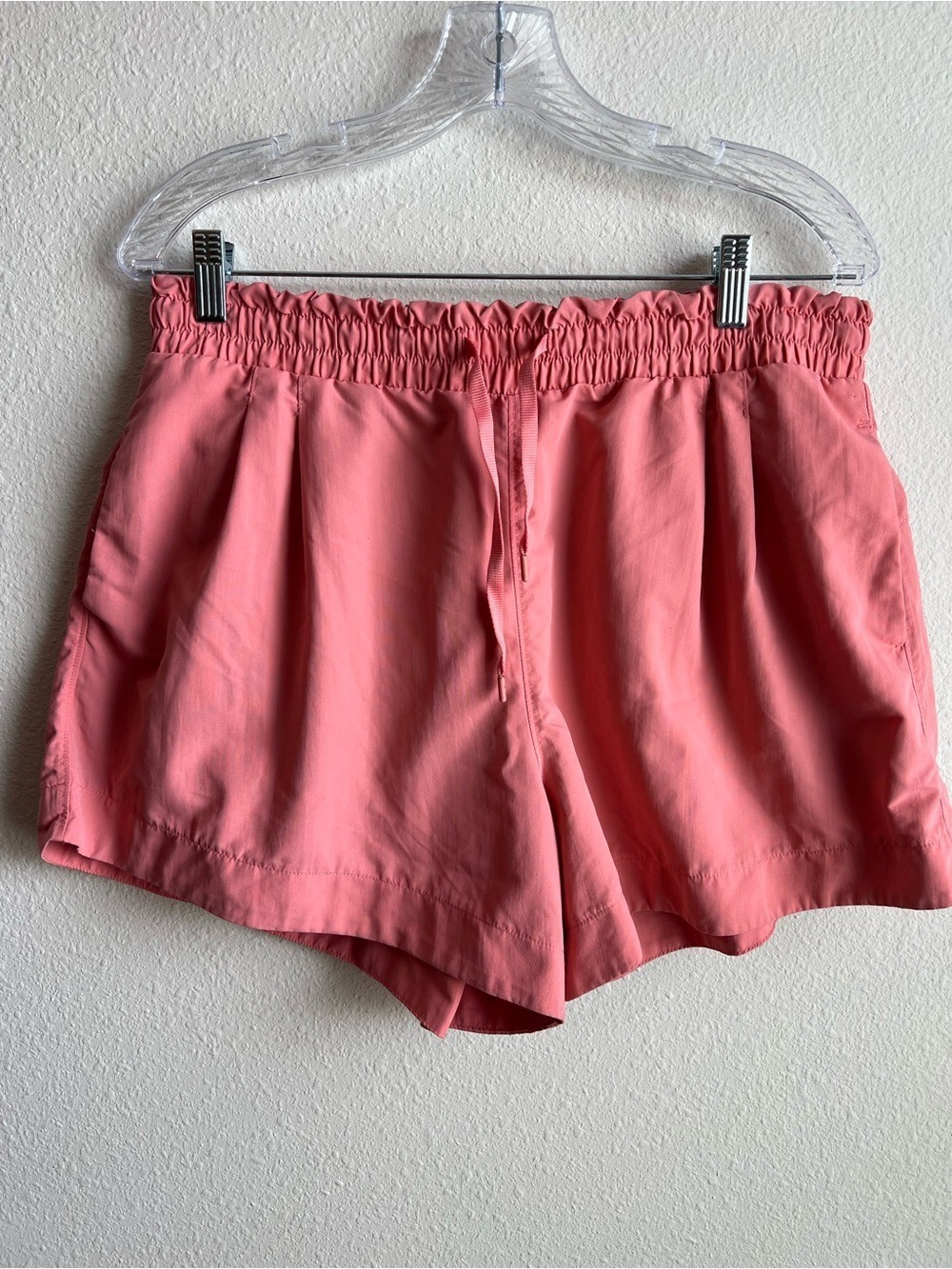 all in motion Coral Pink Elastic-Waist Athletic Shorts